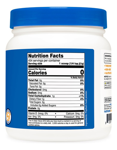 Suplemento Nutricost Psyllium Husk Ground Powder 454g - Imagem 5