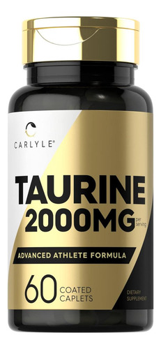 Suplemento De Taurina Carlyle 2000mg 60 Caplets Vegeta - Imagem 8