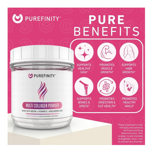 Peptídeos De Colágeno Purefinity Para Mulheres-tipo I Ii V - Imagem 13