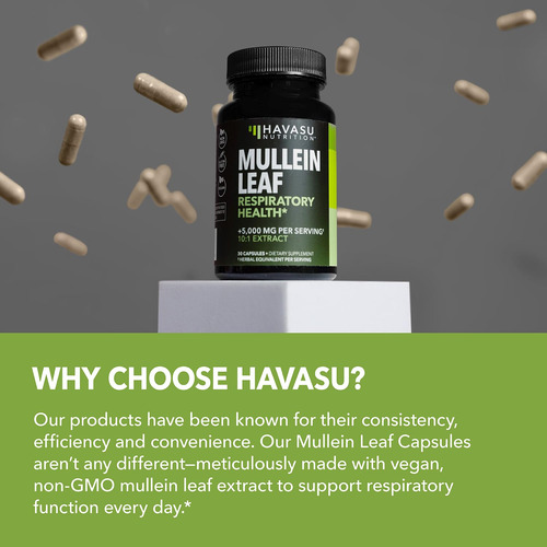 Suplemento Havasu Nutrition Mullein Leaf 500mg 60 Cápsulas - Imagem 5