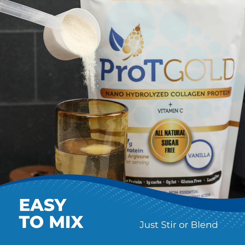 Prot Gold Proteína De Colágeno Em Pó 17 G Por Porção - Imagem 5