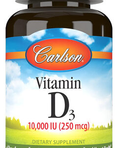Carlson Vitamina D3 250 Mcg Com Vitamina E Suplementos