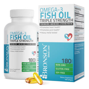 Óleo De Peixe Bronson Omega 3 De Força Tripla 2720 Mg Alto
