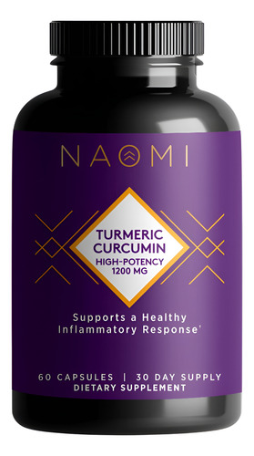 Suplemento Naomi Curcuma Curcumina 1.200 Mg 60 Cápsulas