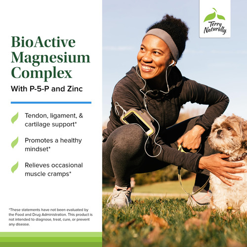 Suplemento Terry Naturally Bioactive Magnésio Complex 60 Ca - Imagem 3