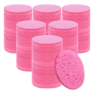 Esponjas Faciais Comprimidas Beieverluck 300 Unidades Rosa