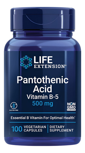 Life Extension Ácido Pantotênico 500 Mg - Vitamina B5