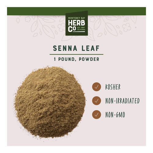 Monterey Bay Herb Co Senna Leaf Powder Usado Em Chás E - Imagem 8