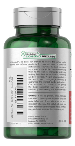 Cápsulas De Extrato De Cereja Azeda Horbäach 3600 Mg Porção - Imagem 11