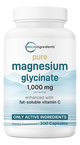 Glicinato De Magnésio Puro 1000 Mg Por Porção 300 Cápsulas - Imagem 7