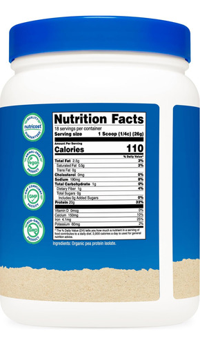 Proteína Orgânica De Nutricost Organic Pó (1 Lb) Sem Sabor - - Imagem 10