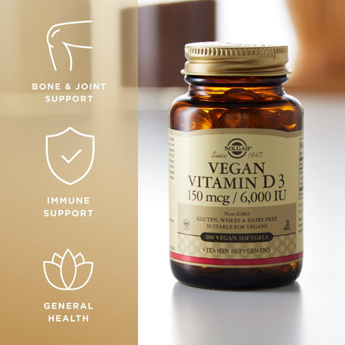 Solgar Vegan Vitamin D3 (colecalciferol) 150 Mcg (6.000 Ui) - Imagem 10