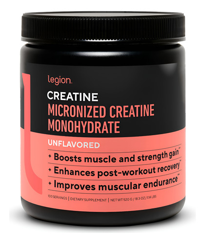 Suplemento De Creatina Micronizada Monohidratada Legion 100