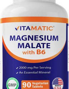 Malato De Magnésio Vitamatic 2.000 Mg Por Porção - 90 Compri