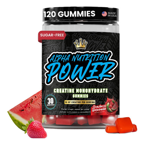 Creatina Monohidrato Gomme 5g Nutrição Alfa Poderosa