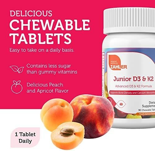 Zahler Junior Vitamina D3 + K2 Tabletes Mastigáveis - Imagem 12