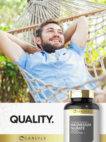 Suplemento Carlyle Taurato De Magnésio 1500mg 250 Comprimido - Imagem 6