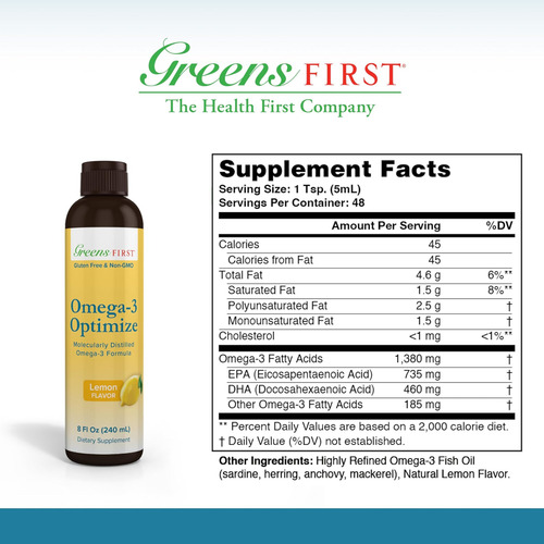 Greens First Omega-3 Optimize - Fórmula De Suplemento De Óle - Imagem 10