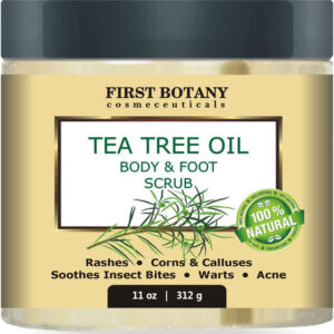 100% Natural Tea Tree Oil Body & Foot Scrub Com Sal Do Mar