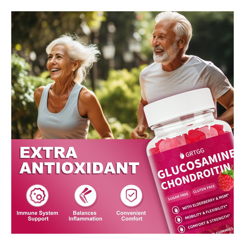 Gummias De Condroitina De Glucosamina Grtgg Com Msm E Extra - Imagem 15