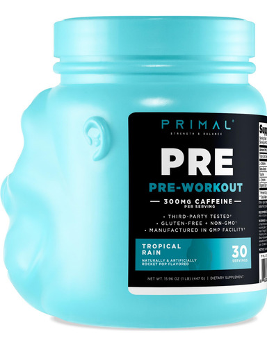 Primal Pré-treino Tropical Rain Rocket Pop Com Sabor (30 Por - Imagem 3