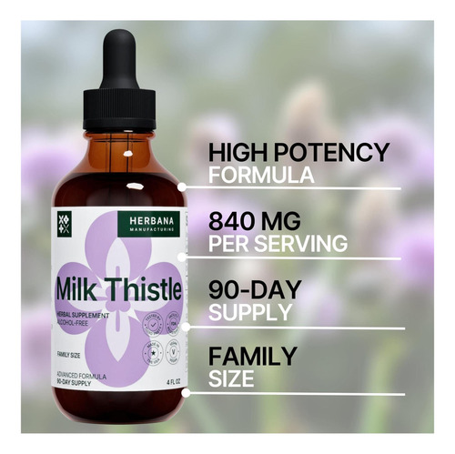 Extrato Líquido De Cardo De Leite 4 Fl Oz Suporte Natural De - Imagem 11