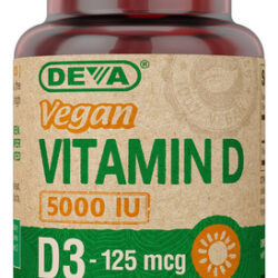 Suplemento Deva Vitamina D3 5000 Ui Sunshine 125mcg Vegan
