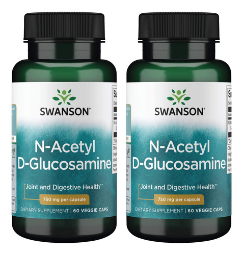 Suplemento Swanson N-acetil D-glucosamina 750mg 60 Cápsulas