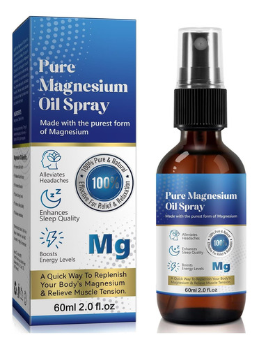 Spray De Óleo De Magnésio 100% Puro Para Uso Diário Cómodo