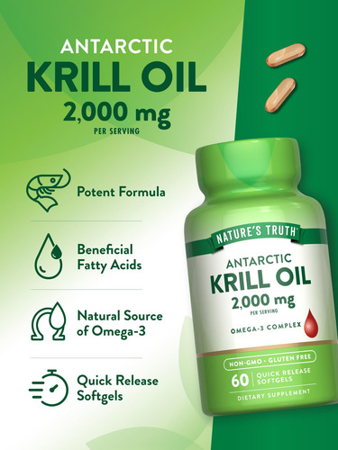 Suplemento Nature"s Truth: Óleo De Krill Antártico 2.000 Mg - Imagem 5
