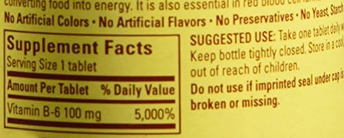 Vitamina B-6 Nature Made 100 Mg Comprimidos 100 Contagens - Imagem 6