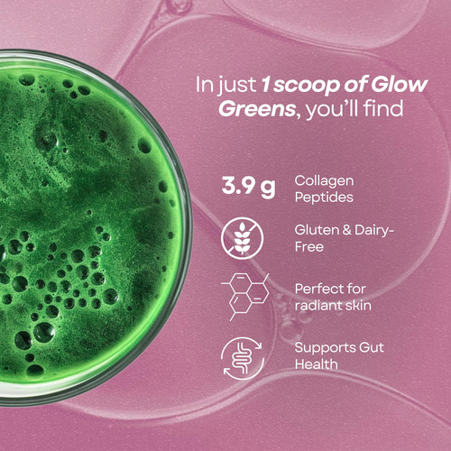 Suplemento Ami Fitness Glow Greens Em Pó Com Colágeno 30 Svg - Imagem 2