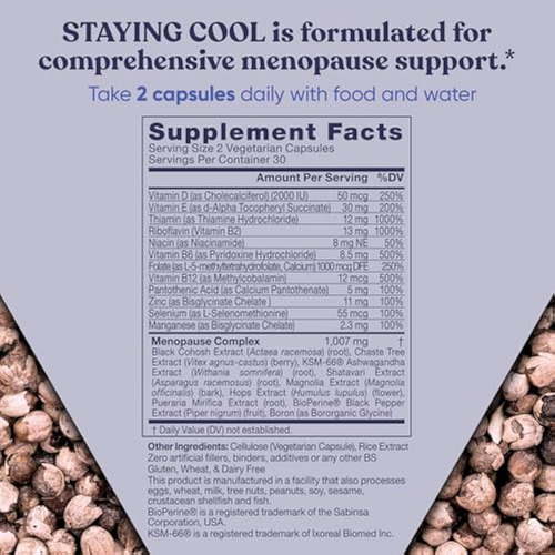 Suplementos Para Menopausa Staying Cool Para Mulheres - Imagem 9