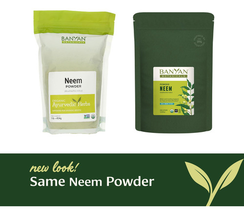 Suplemento Banyan Botanicals Neem Powder Organic 454g - Imagem 3