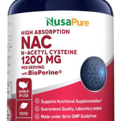 N-acetil Cisteína (nac) 1200 Mg 180 Cápsulas Vegetais (vege