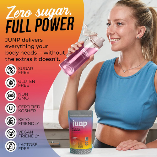 Electrolyte Drink Mix Sticks Junp Sem Açúcar 5 Sabores 20 - Imagem 3