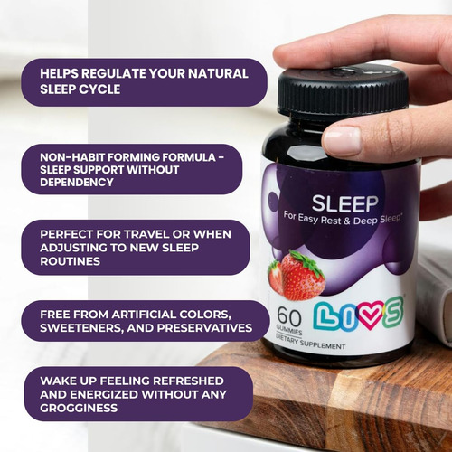 Livs Sleep Gominhas De Magnésio Para Dormir Melhor À Noite - Imagem 4