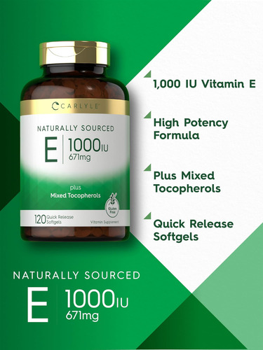 Carlyle Vitamina E Plus Tocoferóis Mistos 1000 Ui (671 Mg) - Imagem 4