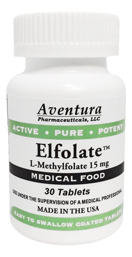 Elfolate® 15mg L-metilfolato Metil Folato Metilfolato Suplem