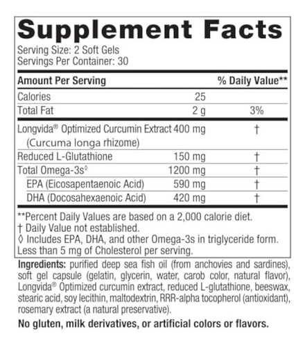 Nordic Naturals Omega Curcumina Limão - 60 Macios - Imagem 2