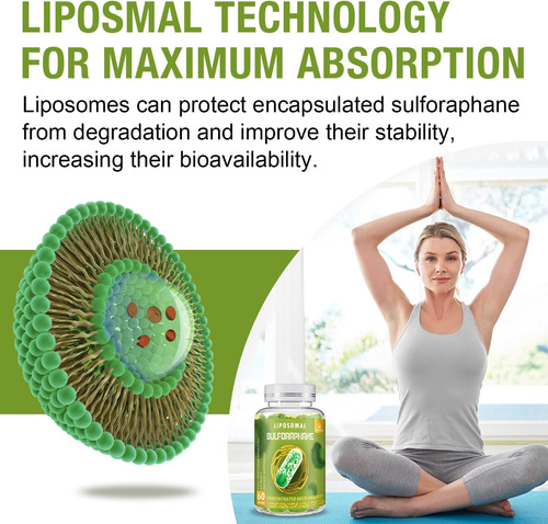 800 Mg De Lipossômico Sulforafano Poderoso Entrega Dupla Pa - Imagem 5