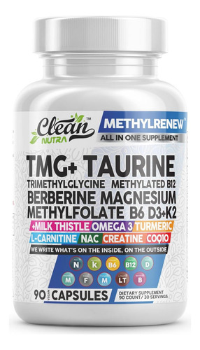 Clean Nutra Tmg Taurina E Multivitamínico Metilado D3