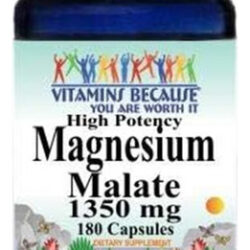 Malato De Magnésio De Alta Potência 1350 Mg 180 Cápsulas Sup