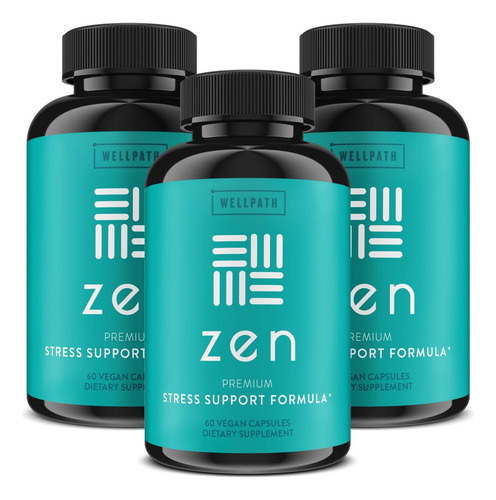 Suplemento De Alívio De Estresse Wellpath Zen + Suporte De H