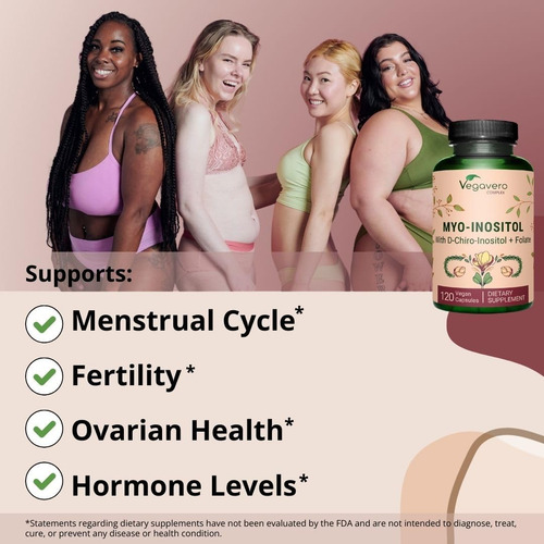 Vegavero Myo-inositol E D-chiro Inositol Equilíbrio Hormon - Imagem 3