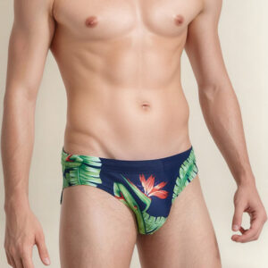 Cuecas De Banho Masculinas Biquíni De Cintura Baixa Estamp