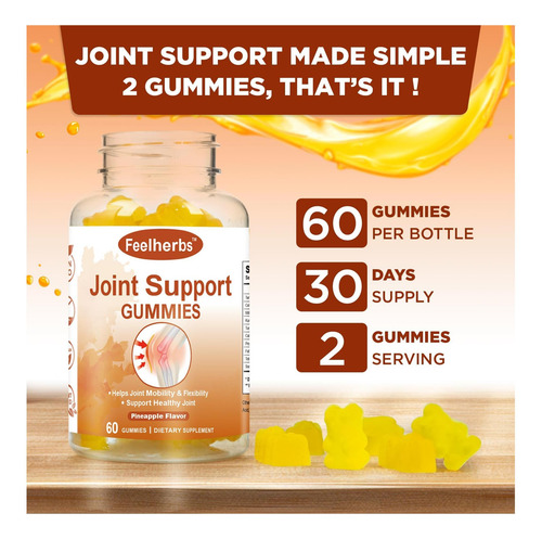 Feelherbs Natural Joint Apoio Gummies For Women & Men E De E - Imagem 7