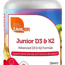 Zahler Junior Vitamina D3 + K2 Tabletes Mastigáveis