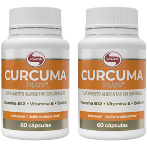 Kit 2un Curcuma Plus 60 Capsulas Vitafor