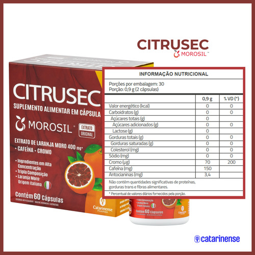 Citrusec Morosil Catarinense Laranja Moro Cromo Vitamina C - Imagem 3